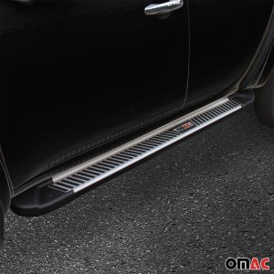 Honda CR-V Side Steps - Omac - PIRAMITLINE Aluminium (183) 2Pcs - Silver Black - '17-'22